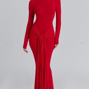 House of CB Vibrant Red Maxi Dress